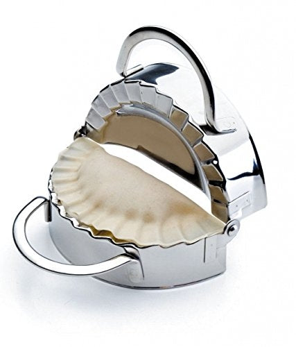 Edelstahl Knödel Maker Teigschneider Knödelform Küchenzubehör Gebäckwerkzeuge, Groß 9,7 cm mit weißer Box, Klein 7,7 cm mit weißer Box, 8,3 Knödel Rundmesser, 7,3 Knödel Rundmesser
