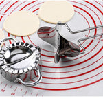 Edelstahl Knödel Maker Teigschneider Knödelform Küchenzubehör Gebäckwerkzeuge, Groß 9,7 cm mit weißer Box, Klein 7,7 cm mit weißer Box, 8,3 Knödel Rundmesser, 7,3 Knödel Rundmesser
