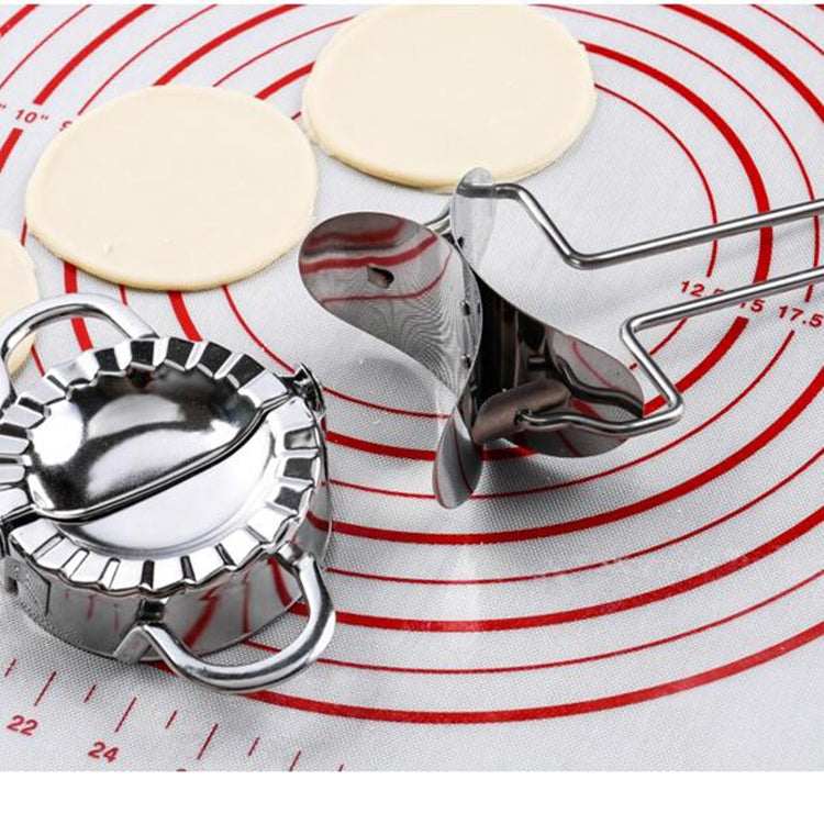 Edelstahl Knödel Maker Teigschneider Knödelform Küchenzubehör Gebäckwerkzeuge, Groß 9,7 cm mit weißer Box, Klein 7,7 cm mit weißer Box, 8,3 Knödel Rundmesser, 7,3 Knödel Rundmesser