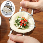 Edelstahl Knödel Maker Teigschneider Knödelform Küchenzubehör Gebäckwerkzeuge, Groß 9,7 cm mit weißer Box, Klein 7,7 cm mit weißer Box, 8,3 Knödel Rundmesser, 7,3 Knödel Rundmesser
