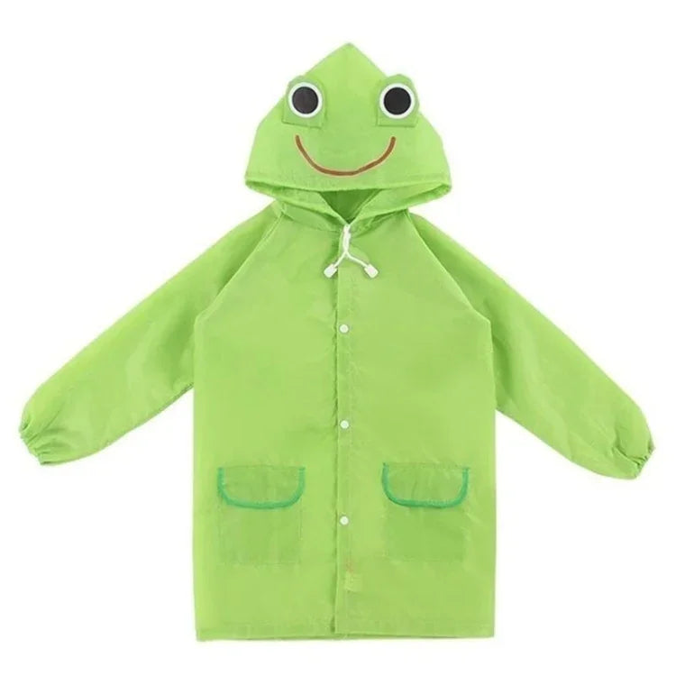 Outdoor Niedlicher wasserdichter Kinder-Regenmantel im Tiermuster, 65*55*50