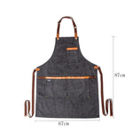 Schürze aus gewaschenem Canvas Koch Café BBQ Friseur Schürzen