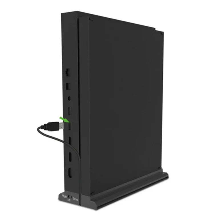 DOBE TYX-1768 Vertikaler Standfuß mit Kühlfunktion und Lüfterhalterung für die Xbox One X Spielkonsole, TYX-1768