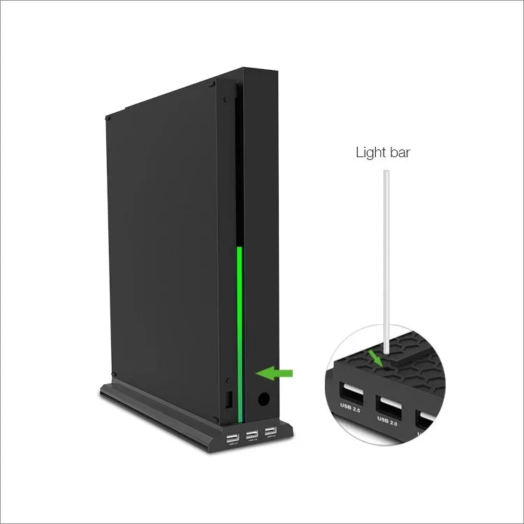 DOBE TYX-1768 Vertikaler Standfuß mit Kühlfunktion und Lüfterhalterung für die Xbox One X Spielkonsole, TYX-1768