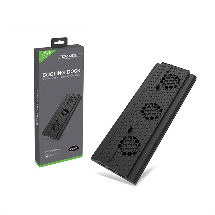 DOBE TYX-1768 Vertikaler Standfuß mit Kühlfunktion und Lüfterhalterung für die Xbox One X Spielkonsole, TYX-1768