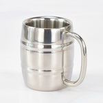 Edelstahl Bierbecher Outdoor Camping Western Tee Kaffee Becher Isolierter Tragbarer Wasserbecher Trinkgefäß mit Griff, Outdoor Bierbecher