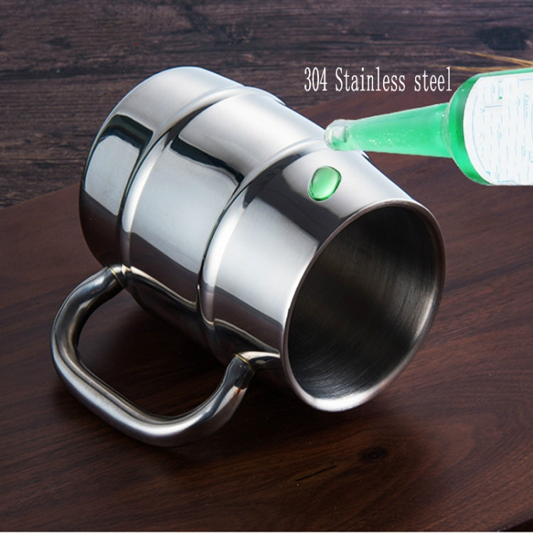 Edelstahl Bierbecher Outdoor Camping Western Tee Kaffee Becher Isolierter Tragbarer Wasserbecher Trinkgefäß mit Griff, Outdoor Bierbecher