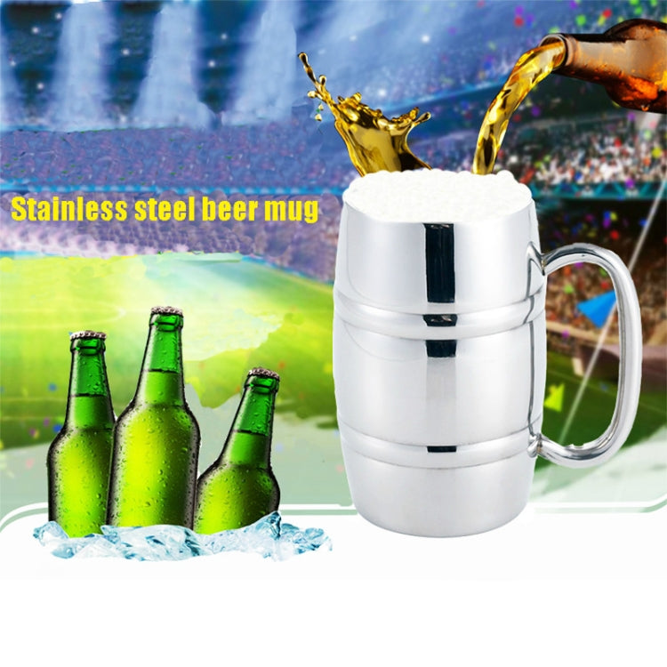 Edelstahl Bierbecher Outdoor Camping Western Tee Kaffee Becher Isolierter Tragbarer Wasserbecher Trinkgefäß mit Griff, Outdoor Bierbecher