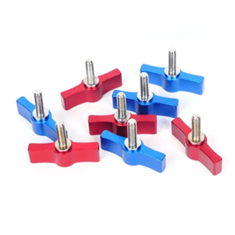 10 Stück T-förmige Schraube, multidirektionale Verstellschraube, Griffschraube aus Aluminiumlegierung, M4, M5, M6