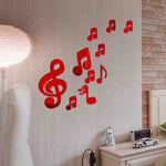 3D Musiknoten Acrylspiegel Wandaufkleber Wohnkultur Wohnzimmer Wanddekoration Kunst DIY Wandsticker