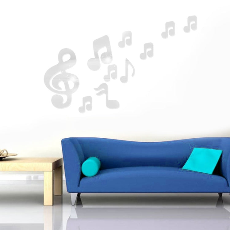 3D Musiknoten Acrylspiegel Wandaufkleber Wohnkultur Wohnzimmer Wanddekoration Kunst DIY Wandsticker