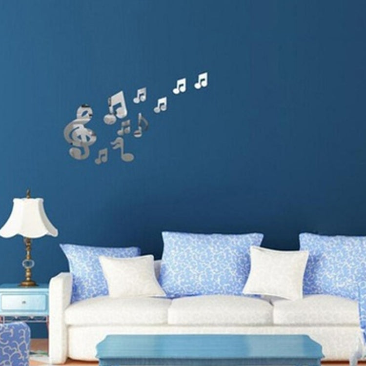3D Musiknoten Acrylspiegel Wandaufkleber Wohnkultur Wohnzimmer Wanddekoration Kunst DIY Wandsticker