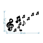 3D Musiknoten Acrylspiegel Wandaufkleber Wohnkultur Wohnzimmer Wanddekoration Kunst DIY Wandsticker