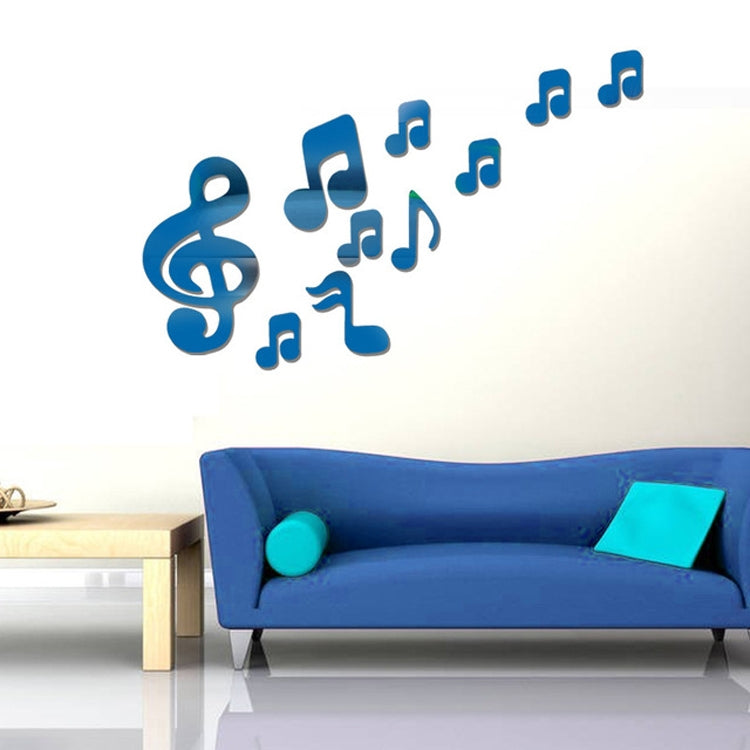 3D Musiknoten Acrylspiegel Wandaufkleber Wohnkultur Wohnzimmer Wanddekoration Kunst DIY Wandsticker