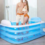 Dreischichtiger, verdickter, isolierter aufblasbarer Erwachsenen-Pool Baby-Wanne, 150 x 105 x 55cm, 180 x 140 x 60cm