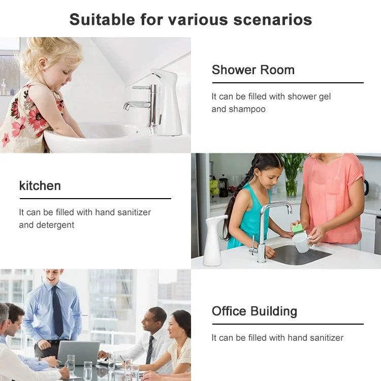 Haushalts-Badezimmer-Küchen-Induktions-Seifenspender, 2er-Pack Seifenspender