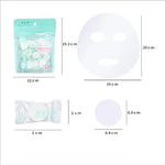 20 Stück/Packung komprimierte Papiermasken, Einweg-Baumwoll-Hautpflegemasken, Gesichtsmasken aus Papier für Frauen