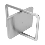Eingelassener Edelstahl Schwenkdeckel Klapp-Küchenarbeitsplatten-Mülleimerdeckel, Rund gezeichnet 20 cm Durchmesser, Rund Spiegel 24,5 cm Durchmesser, Quadrat 16,2x22,7 cm