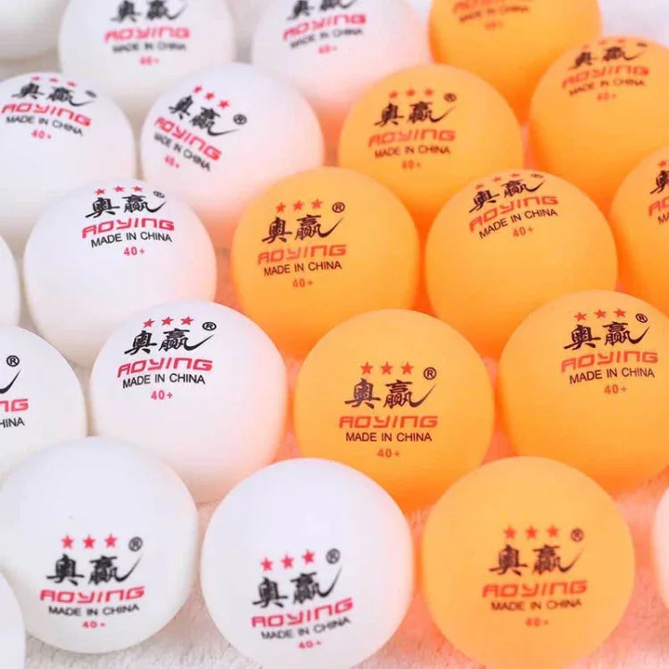 ROYING 10 STÜCK Professioneller ABS Tischtennis Trainingsball, Durchmesser: 40mm, Weiß 3 Sterne, Orange 3 Sterne