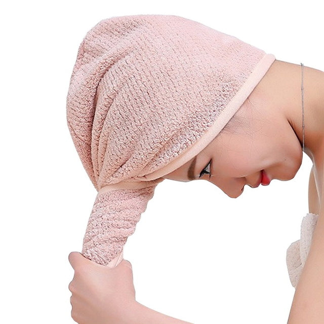 Magisches schnelltrocknendes Badehandtuch für Damen, zum Haaretrocknen, Badekappe