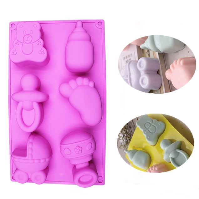 Silikon Baby Spielzeug Form Backform Gelee Pudding Schokoladenkuchen Dekoration, Zufällige Farblieferung, Baby Spielzeug Form