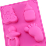 Silikon Baby Spielzeug Form Backform Gelee Pudding Schokoladenkuchen Dekoration, Zufällige Farblieferung, Baby Spielzeug Form