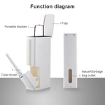 Badezimmer Mülleimer Toilettenbürsten-Set Toilettenabfallbehälter