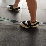 1 Paar Fitness-Schuhüberzug Zugseil Fitnessgeräte Gurte, 1 Paar Zugseil (Schwarz)