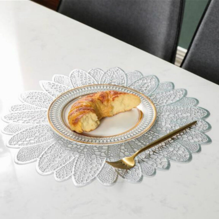 Sonnenblumenförmiges Haushalts-Mode-PVC-Tischset Europa-Stil Küchenutensilien Geschirr-Pad Untersetzer Kaffee Tee Platzset