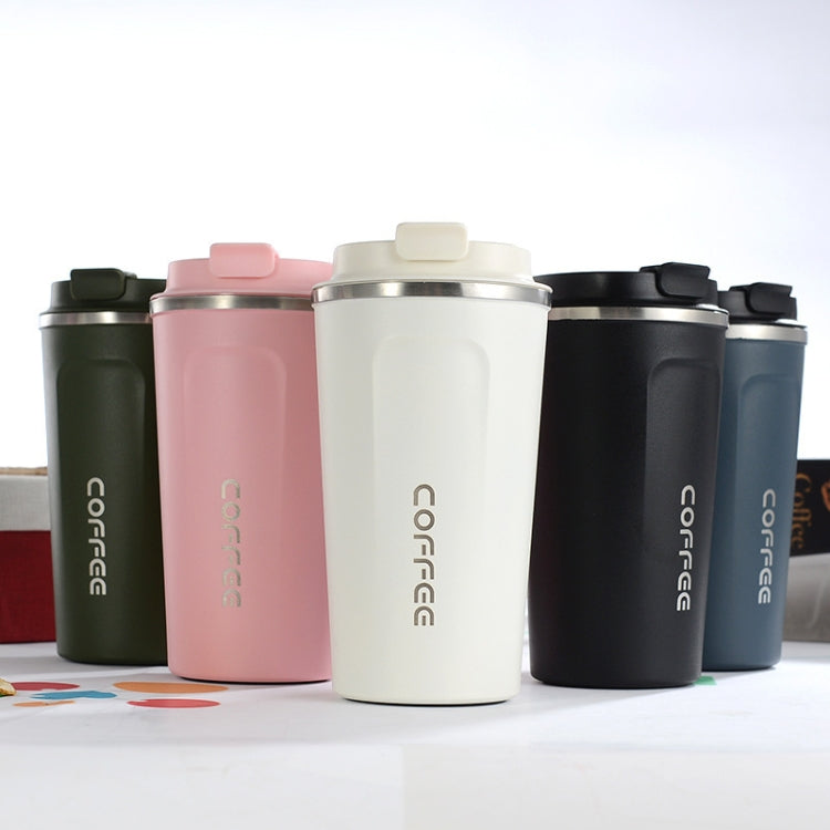Smart Version Doppelter Edelstahl 304 Kaffeebecher Auto Thermosbecher Reise Thermobecher, 380ml Blau, 380ml Pink, 380ml Weiß, 380ml Schwarz, 380ml Grün, 510ml Weiß, 510ml Schwarz, 510ml Grün, 510ml Blau, 510ml Pink