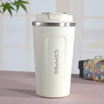 Smart Version Doppelter Edelstahl 304 Kaffeebecher Auto Thermosbecher Reise Thermobecher, 380ml Blau, 380ml Pink, 380ml Weiß, 380ml Schwarz, 380ml Grün, 510ml Weiß, 510ml Schwarz, 510ml Grün, 510ml Blau, 510ml Pink