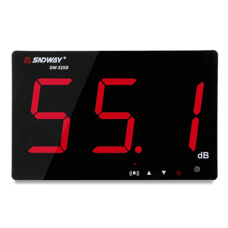 SNDWAY Wandmontierte 30~130dB Großbild Digitalanzeige Geräusch-Dezibel-Messgeräte, SW525B mit Speicher + USB, SW526A 18 Zoll Display, SW525G mit Speicher + USB Grün