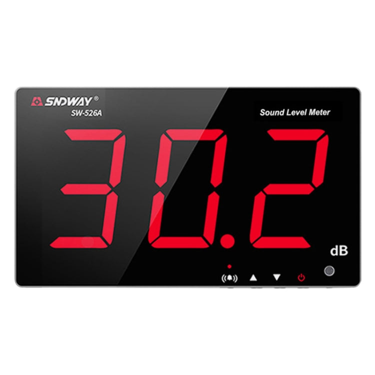 SNDWAY Wandmontierte 30~130dB Großbild Digitalanzeige Geräusch-Dezibel-Messgeräte, SW525B mit Speicher + USB, SW526A 18 Zoll Display, SW525G mit Speicher + USB Grün