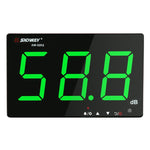 SNDWAY Wandmontierte 30~130dB Großbild Digitalanzeige Geräusch-Dezibel-Messgeräte, SW525B mit Speicher + USB, SW526A 18 Zoll Display, SW525G mit Speicher + USB Grün