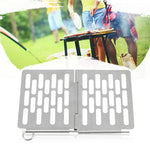 Klappbares Grillnetz aus Edelstahl Tragbares Grillzubehör für Picknick, S 15x10.3CM, M 22.6x15.8CM, L 35.8x20CM