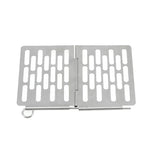 Klappbares Grillnetz aus Edelstahl Tragbares Grillzubehör für Picknick, S 15x10.3CM, M 22.6x15.8CM, L 35.8x20CM