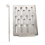 Klappbares Grillnetz aus Edelstahl Tragbares Grillzubehör für Picknick, S 15x10.3CM, M 22.6x15.8CM, L 35.8x20CM