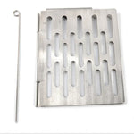 Klappbares Grillnetz aus Edelstahl Tragbares Grillzubehör für Picknick, S 15x10.3CM, M 22.6x15.8CM, L 35.8x20CM