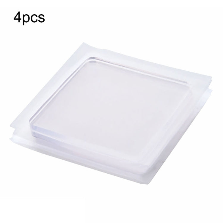 4 Stück Transparente Waschmaschinen-Silikonunterlage Anti-Vibrations-Rutschfeste Matte Stoßdämpfende Unterlage, Stoßdämpfende Silikonunterlage