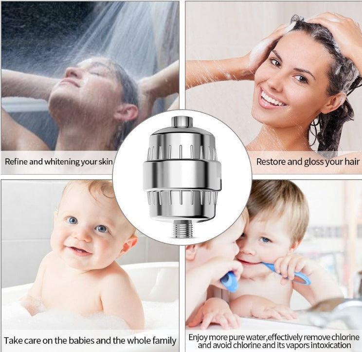 10-15 Schichten Aktivkohle Badezimmer Duschfilter Badewasserfilter Wasseraufbereiter Duschset, Aktivkohlefilter