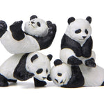 Panda Leben Mehrfach geformte Mikro-Landschaft Gebackene Landschaft Puppenornamente, sitzender Panda, kletternder Panda, liegender Panda, ruhender Panda