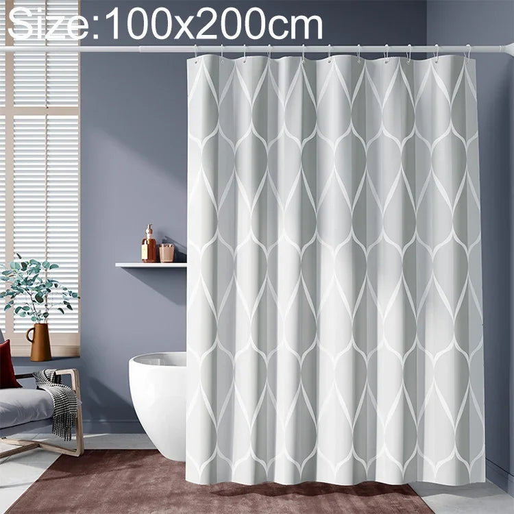 Duschvorhang Wasserdichtes Badezimmer Geometrisches Hellgrau Duschvorhänge, 80x200cm, 100x200cm, 120x180cm, 200x180cm