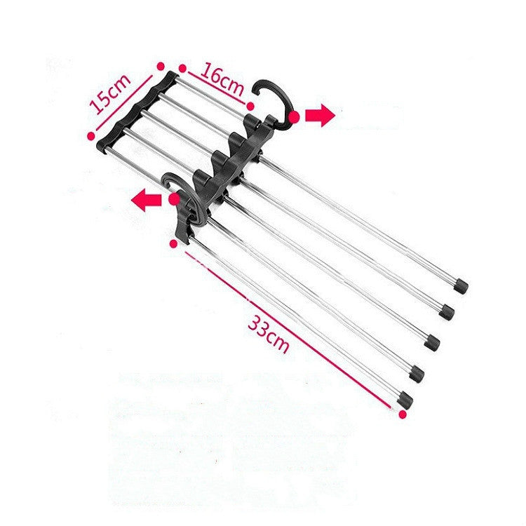 Multifunktionaler 5-in-1 Teleskop-Hosenbügel, 5-in-1 Teleskop-Kleiderbügel
