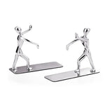 Paar kleine stehende Figuren Dekoration Kreative Schreibtisch Bücherregal Metall Buchdrückplatte, Buchdrückplatte