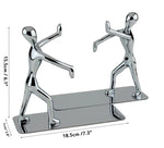 Paar kleine stehende Figuren Dekoration Kreative Schreibtisch Bücherregal Metall Buchdrückplatte, Buchdrückplatte