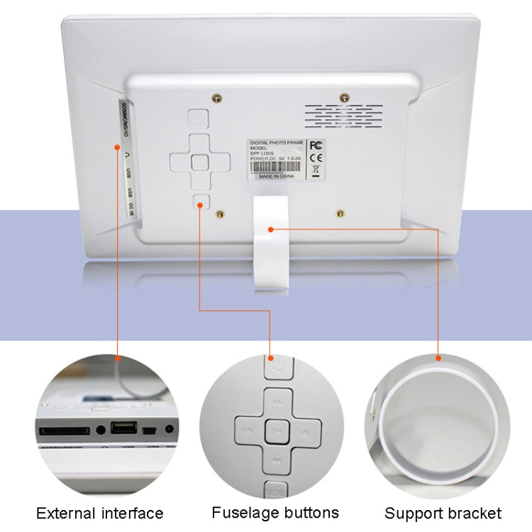 DPF-106 10,1 Zoll Digitaler Fotorahmen LED Video-Werbemaschine, US-Stecker, EU-Stecker, UK-Stecker, AU-Stecker