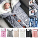 Warmer, weicher Strick-Babyschlafsack aus Baumwolle für Neugeborene