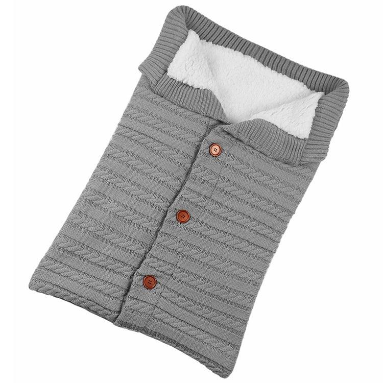 Warmer, weicher Strick-Babyschlafsack aus Baumwolle für Neugeborene