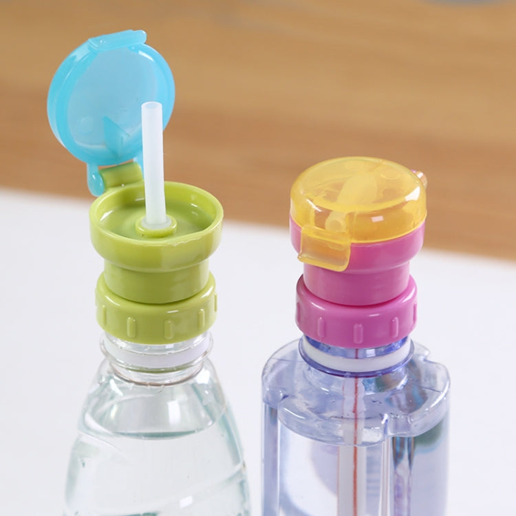 Tragbarer Flaschenverschluss für Kinder gegen Überlaufen und Zerdrücken, Strohhalmkappe als Ersatz, Grün, Rot, Blau