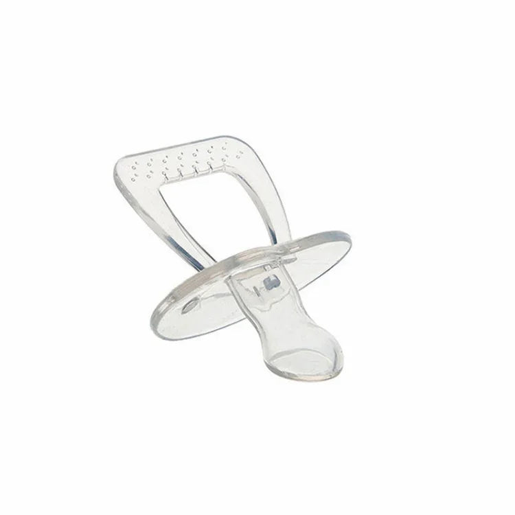 Babyprodukte Vollsilikon-Schnuller, runder Kopf, Daumenform, transparent, Daumen, runder Kopf